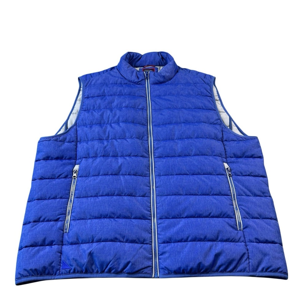 UNTUCKit Blue Polyester Padded‎ Mens Full Zip Vest Size 3XL XXXL